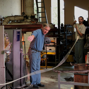 fabrication d'un oursin en verre